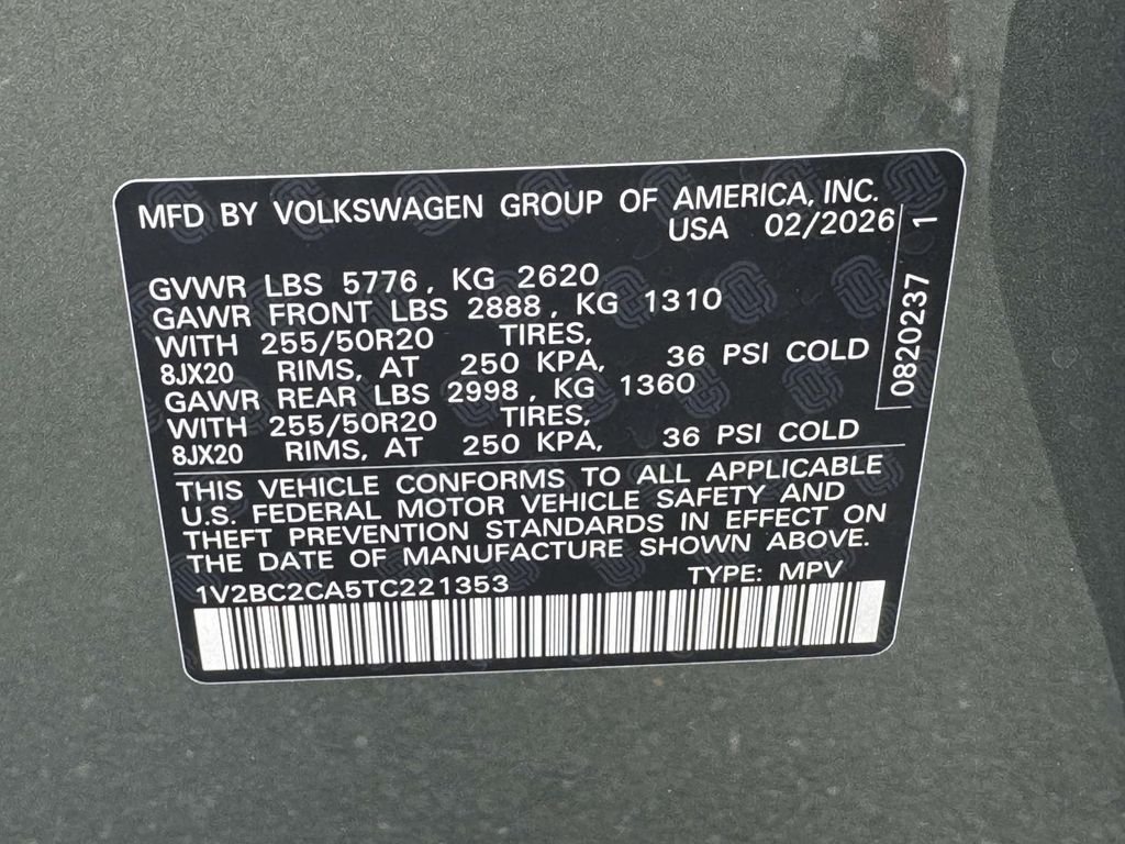 New 2026 Green Volkswagen 2.0T SEL image 30