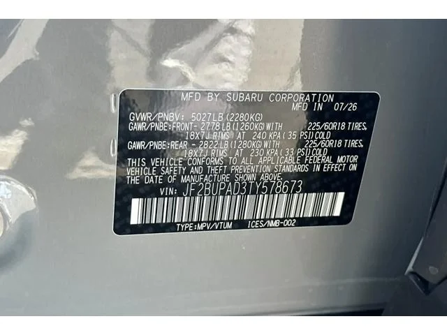 New 2026 RIVER ROCK PEARL Subaru Premium image 26