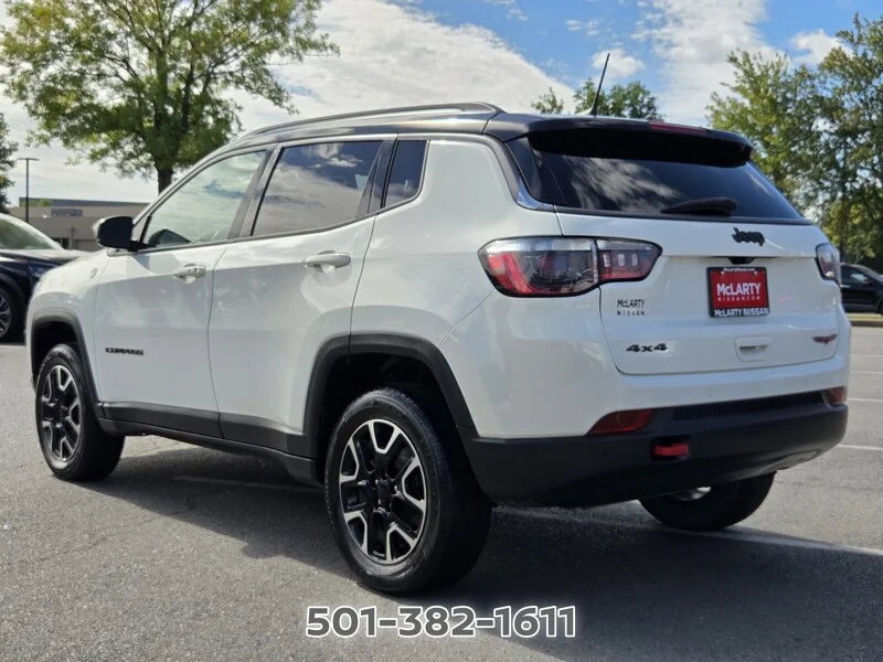 Used 2021 White Clearcoat JEEP TRAILHAWK 4X4 image 3