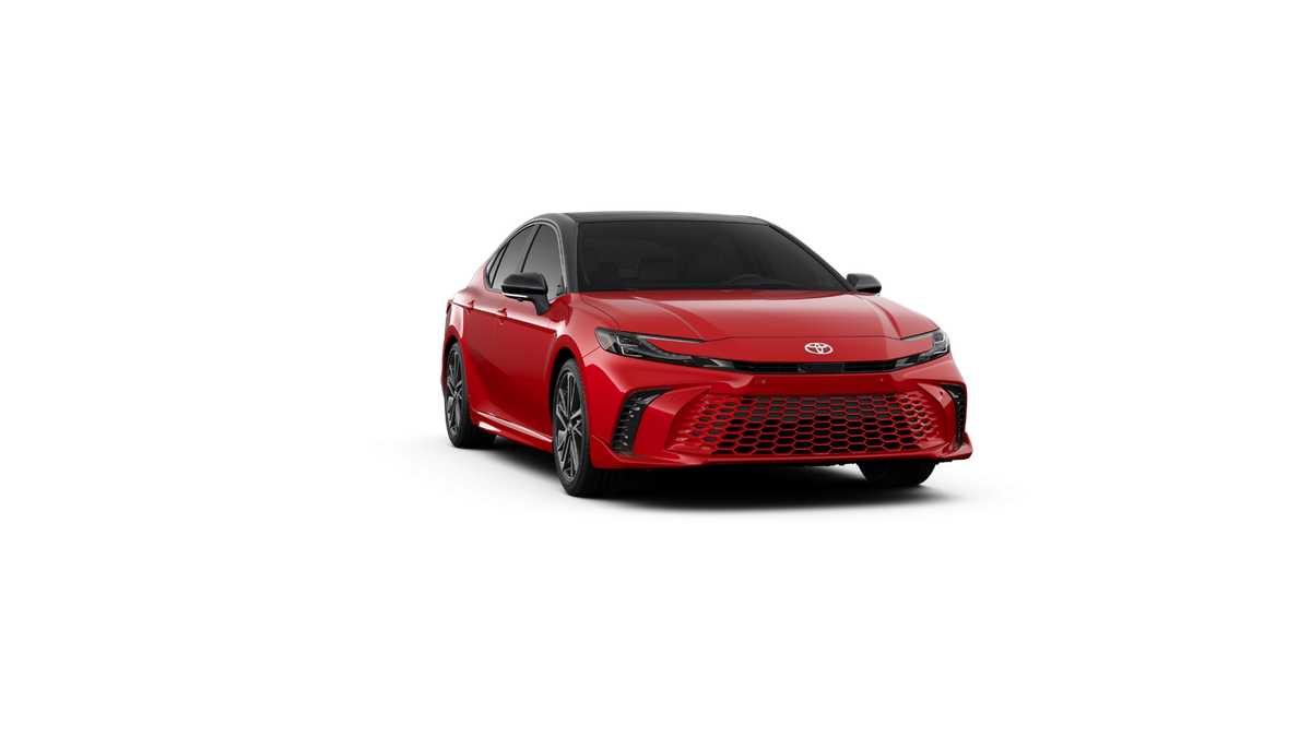 New 2027 Supersonic Red with Midnight Black Metallic roof Toyota XSE image 16