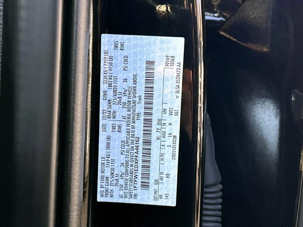 Used 2023 Black Metallic Ford Lariat image 10