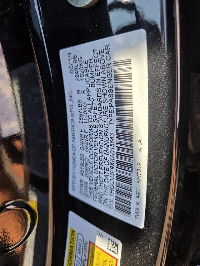 Used 2019 Crystal Black Pearl Honda Touring image 32