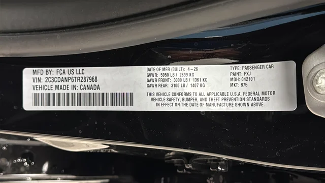 New 2026 Diamond Black Crystal Pearlcoat Dodge R/T image 29