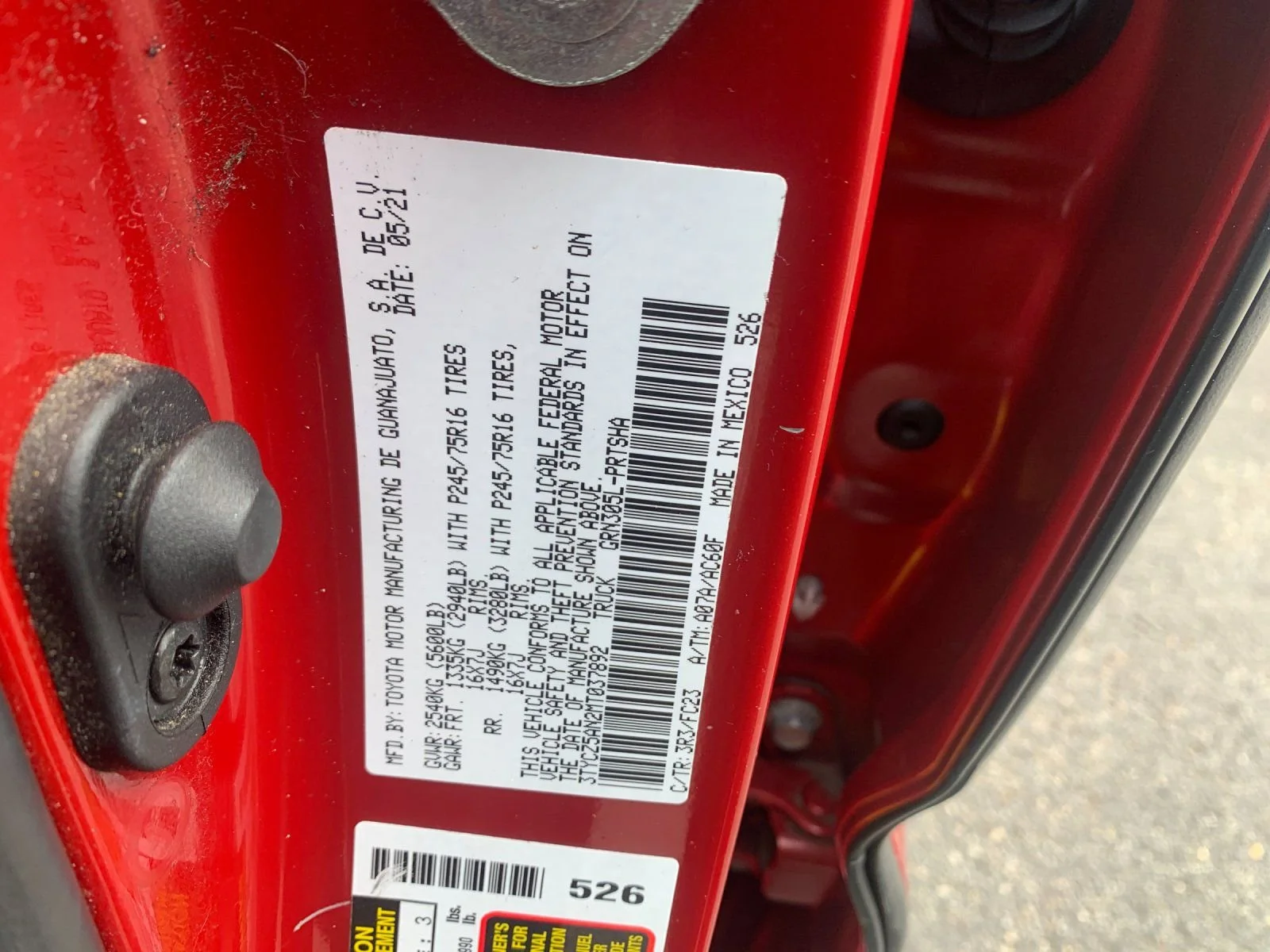 Used 2021 Red Toyota SR5 V6 image 32