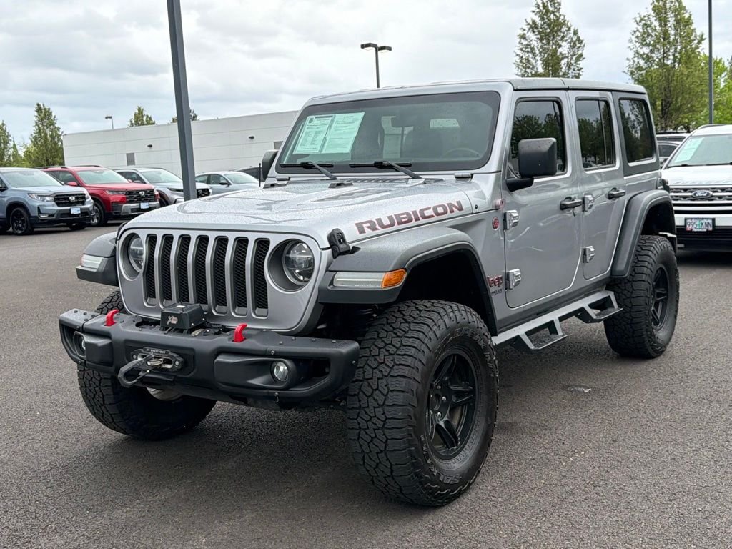 Used 2018 Billet Silver Metallic Clearcoat Jeep Unlimited Rubicon image 4