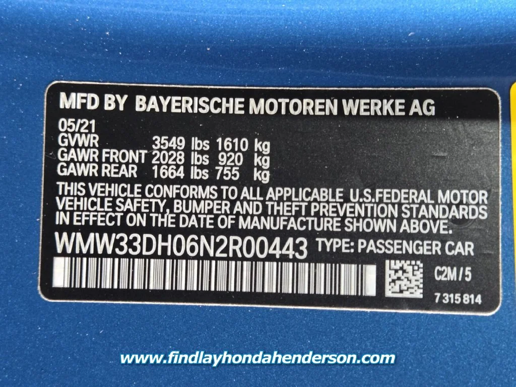 Used 2022 Island Blue Metallic MINI Oxford Edition image 14