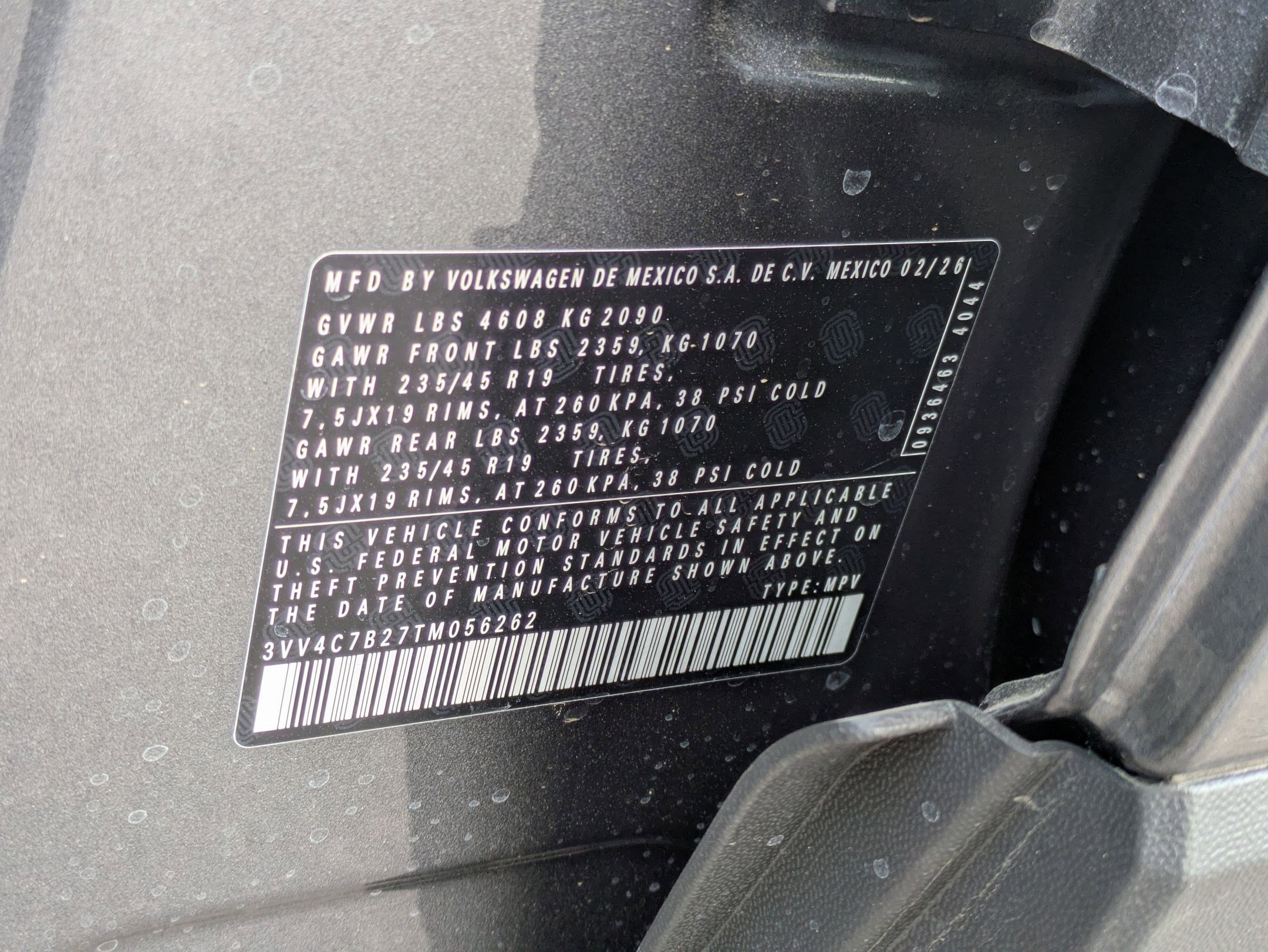 New 2026 Platinum Gray Metallic Volkswagen SEL image 17