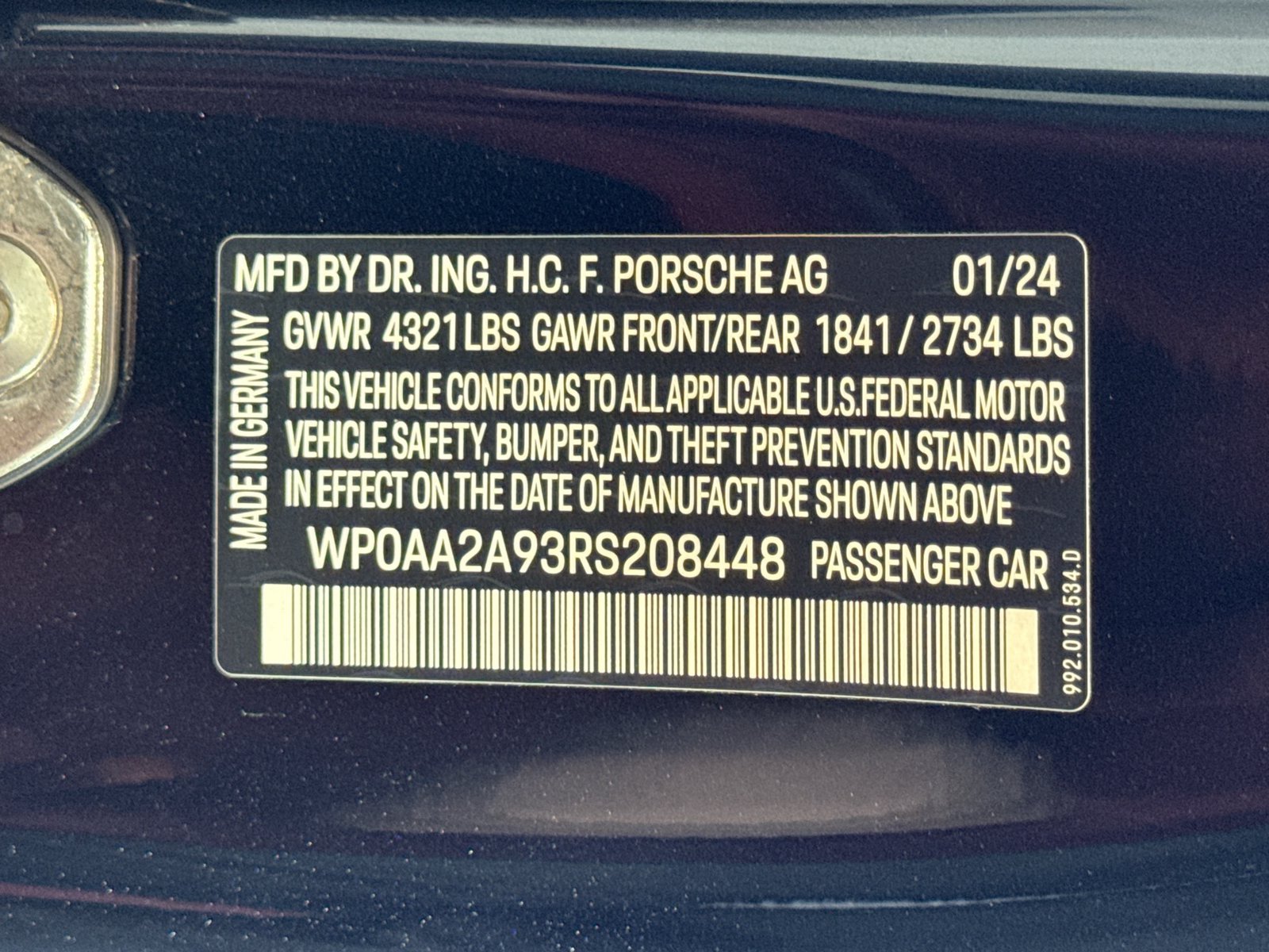 Used 2024 Black Porsche Carrera image 24