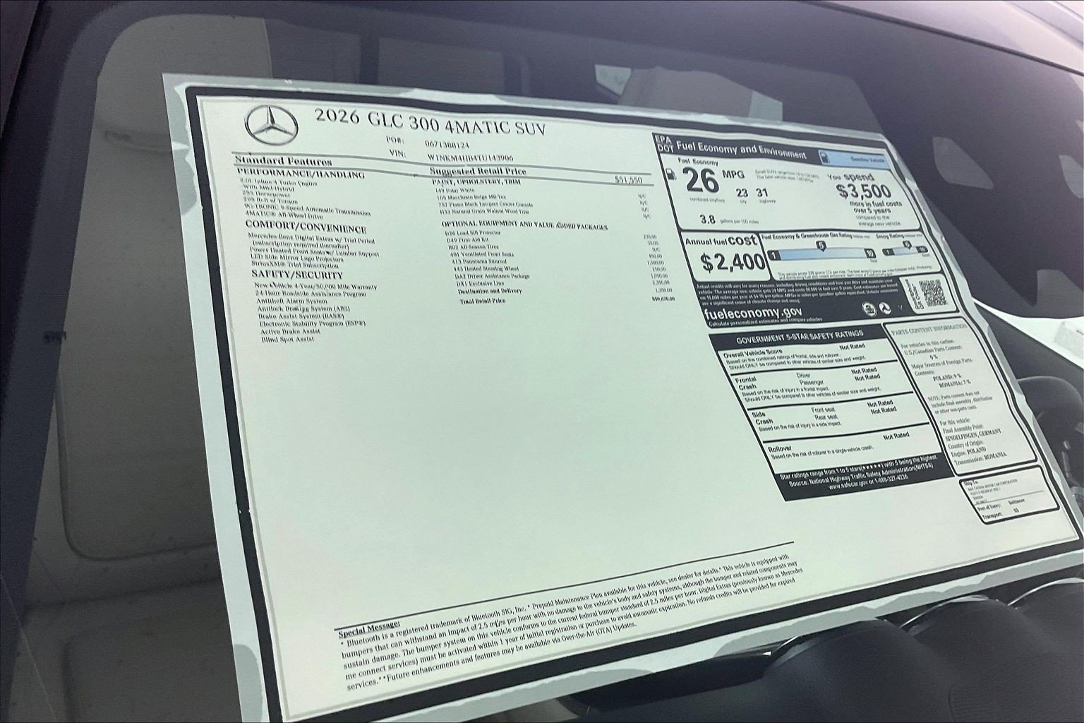 New 2026 Polar White Mercedes-Benz GLC 300 image 26