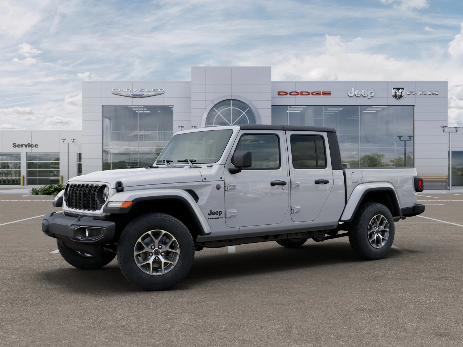 New 2025 Bright White Clear-Coat Exterior Paint Jeep Sport S image 38