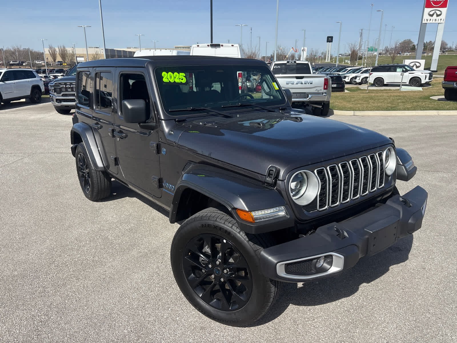 Used 2025 Jeep Wrangler 4xe Sahara 4XE with VIN 1C4RJXP66SW600481 for sale in Shawnee, KS