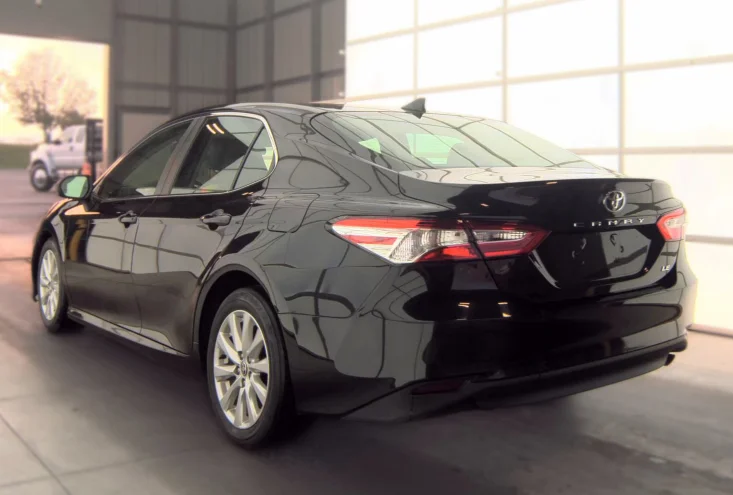 Used 2020 Midnight Black Metallic Toyota LE image 3