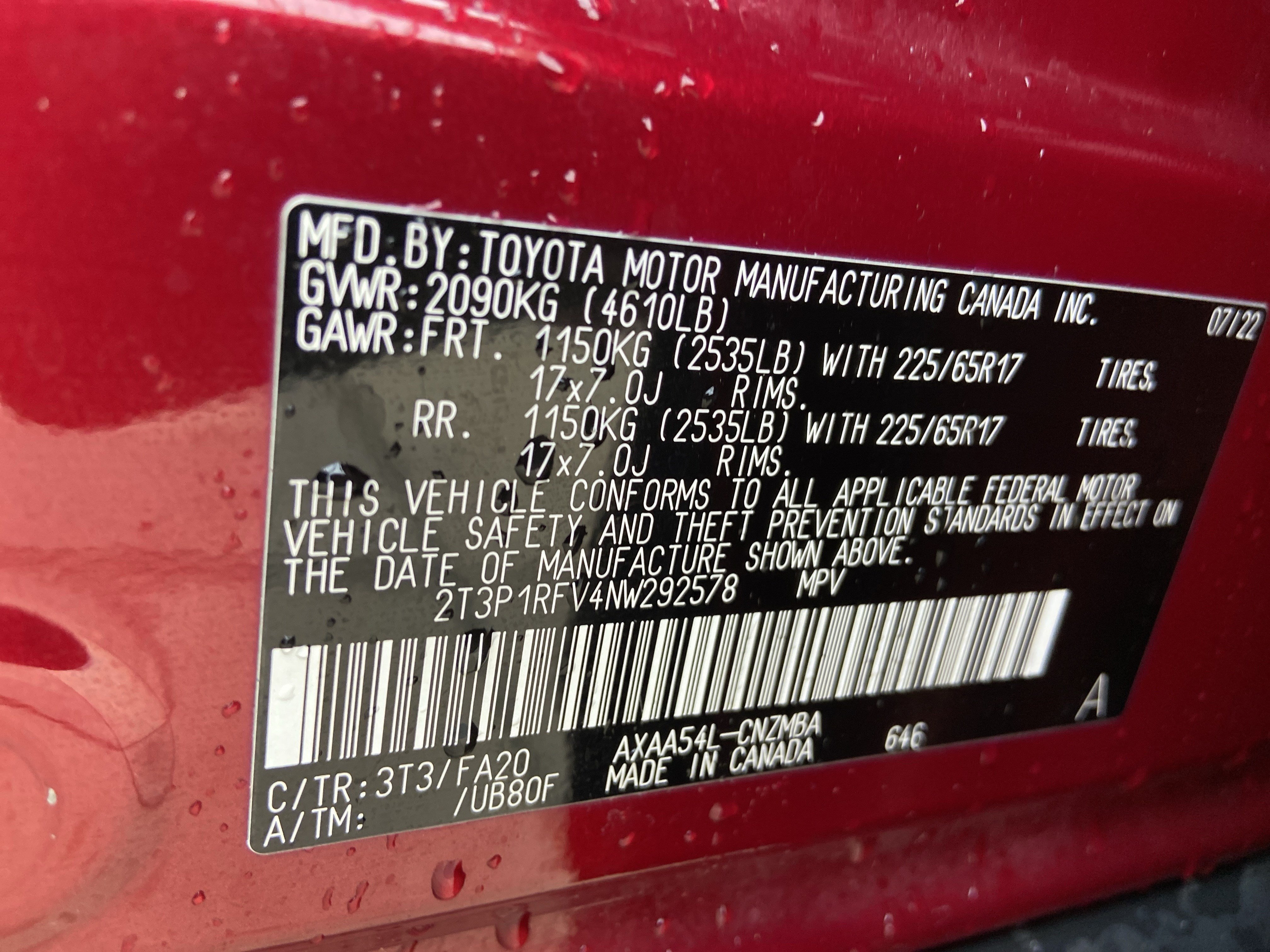 Used 2022 Ruby Flare Pearl Toyota XLE image 36