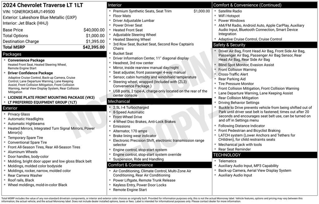 Used 2024 Blue Chevrolet LT image 2