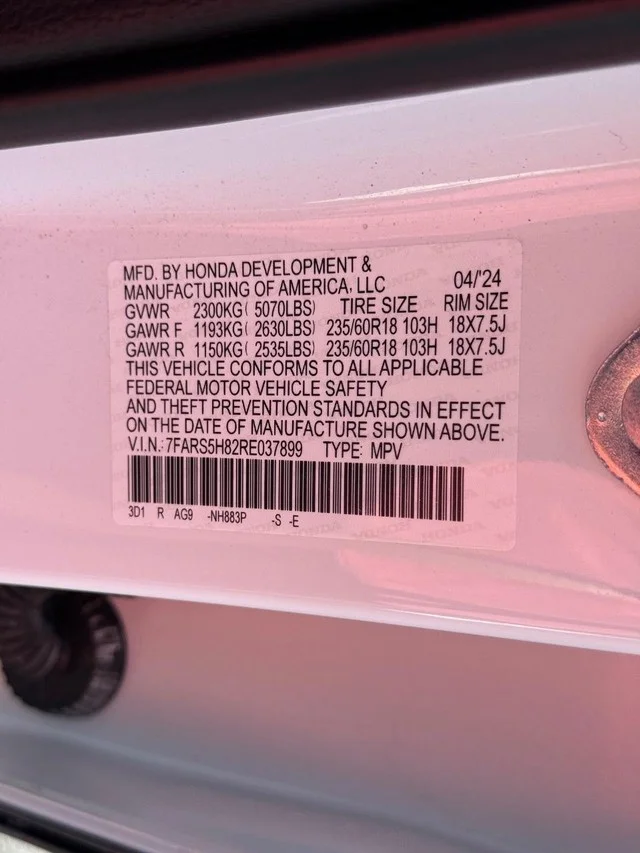 Certified Used 2024 Platinum White Pearl Honda HYBRID 2WD SPORT-L image 27