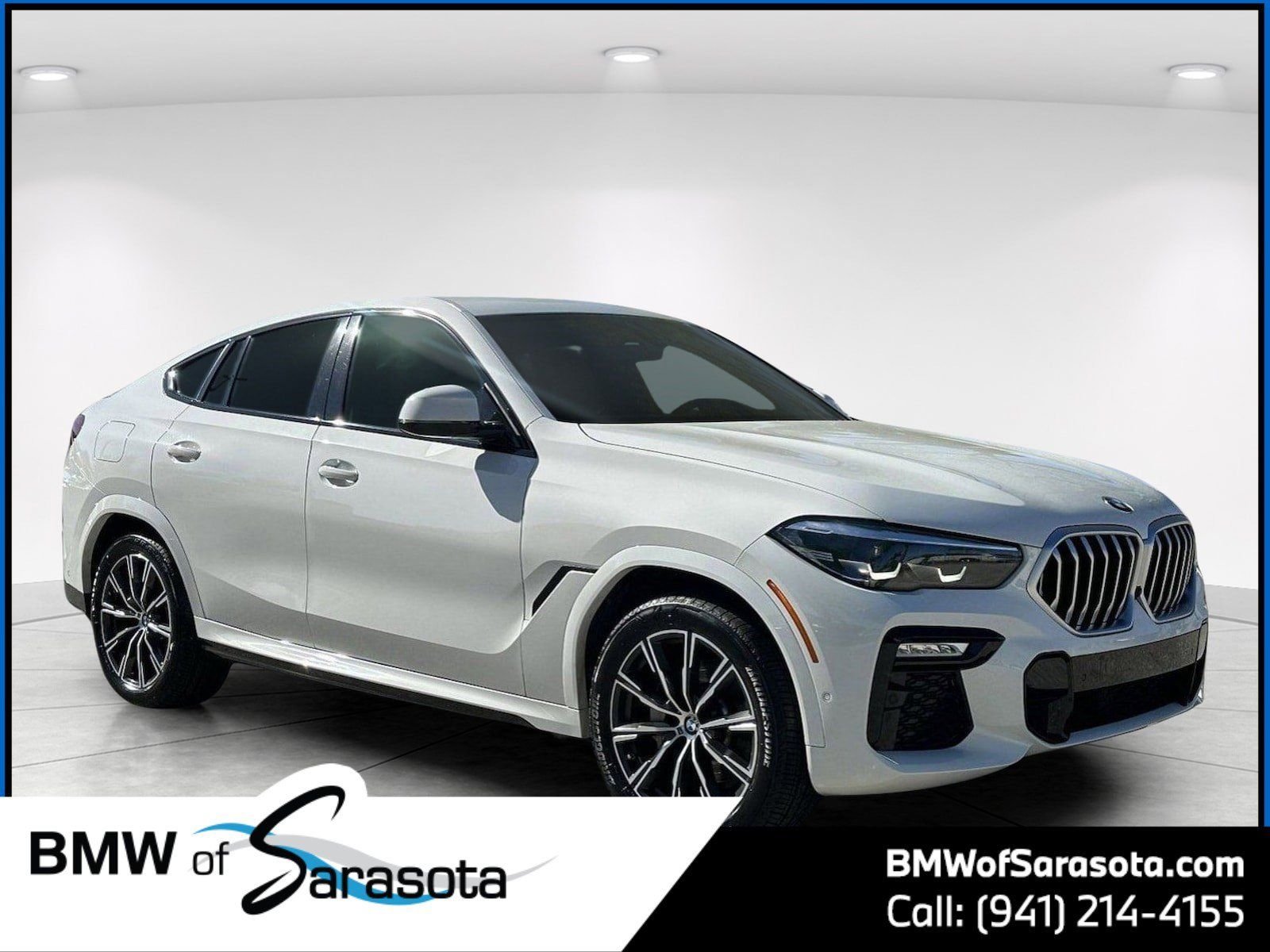 White 2021 BMW X6 sDrive40i RWD SUV / Crossover Rear-Wheel Drive