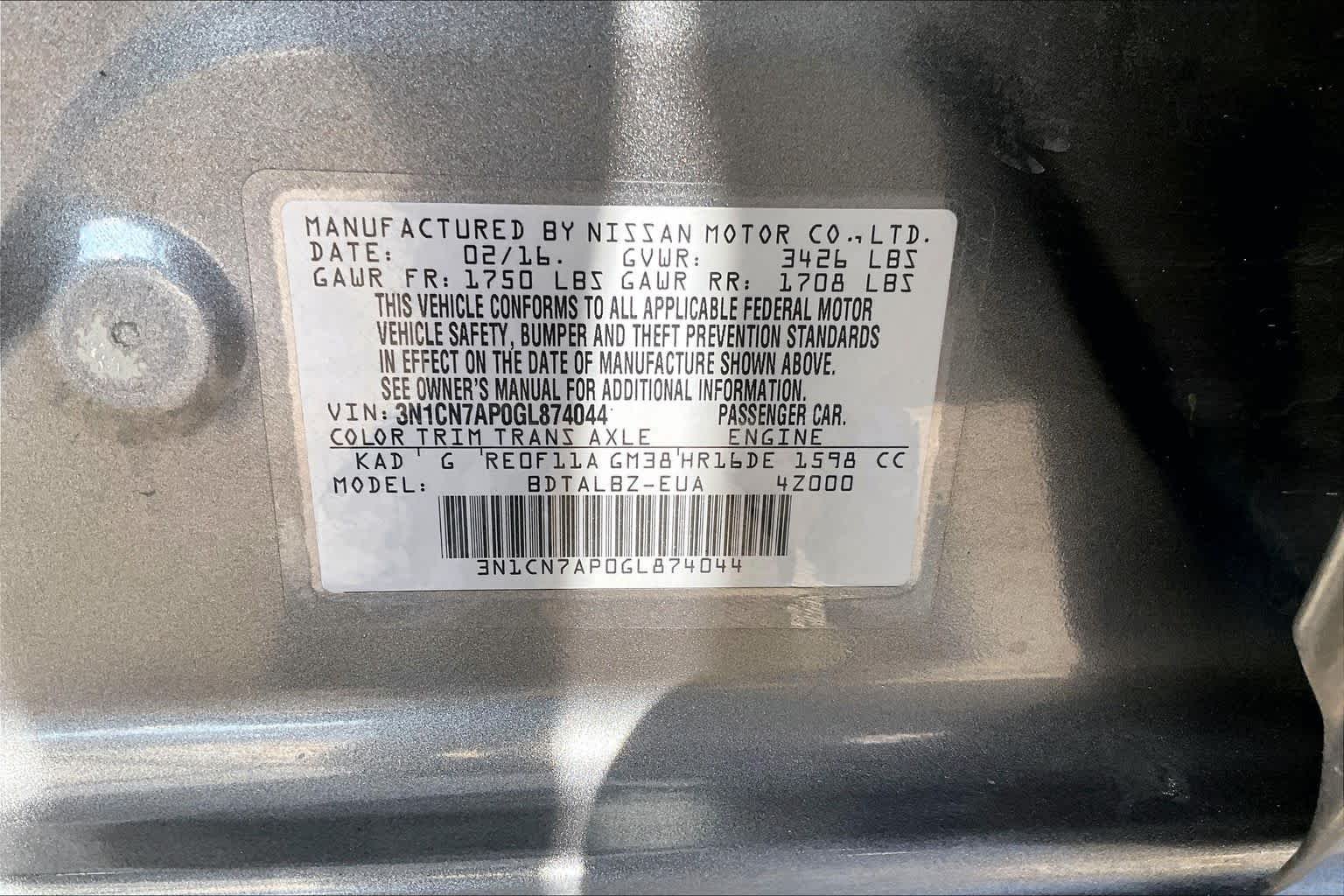 Used 2016 Gun Metallic Nissan SV image 34