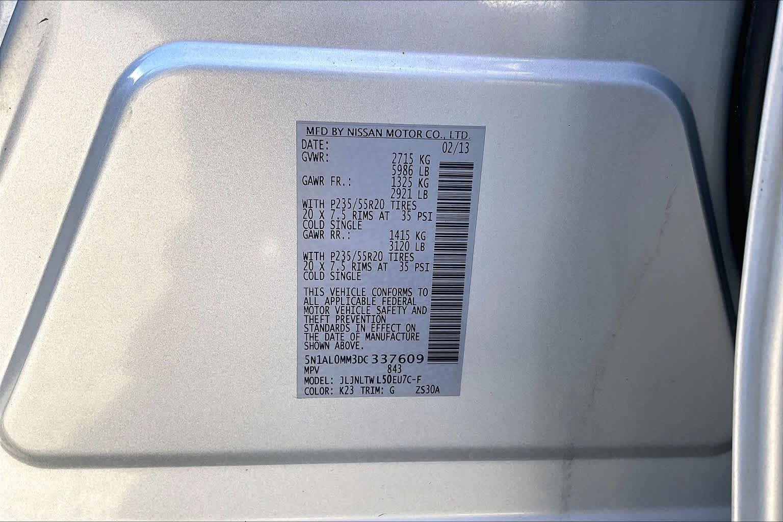 Used 2013 Liquid Platinum INFINITI  image 33