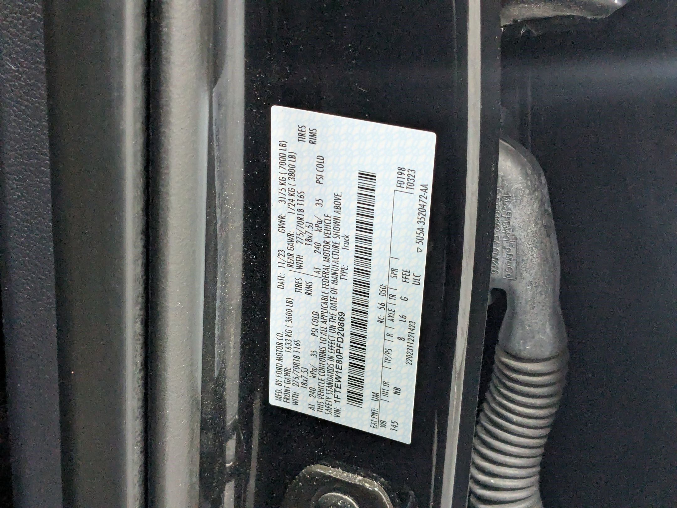 Used 2023 Black Metallic Ford Tremor image 26
