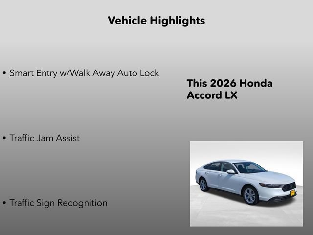 New 2026 Platinum White Pearl Honda LX image 15