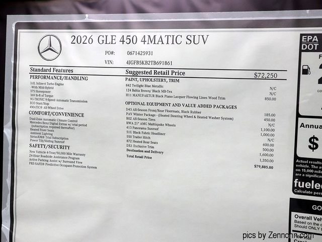 New 2026 Twilight Blue Metallic Mercedes-Benz GLE 450 image 29