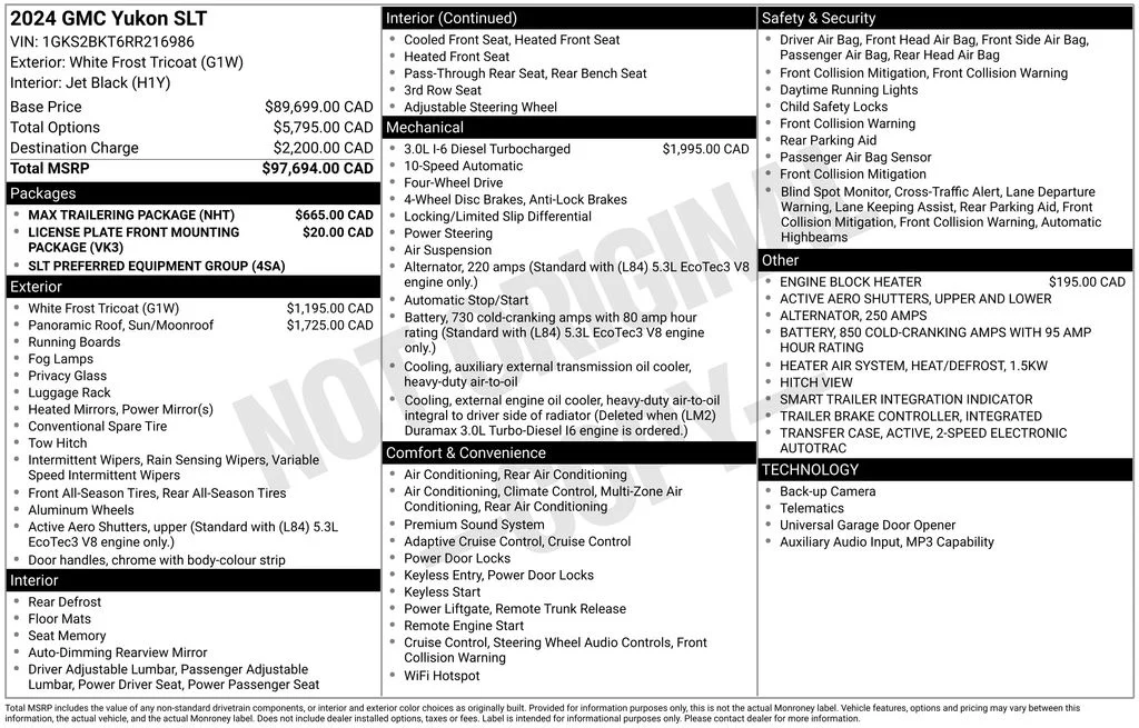 Used 2024 White GMC SLT image 2