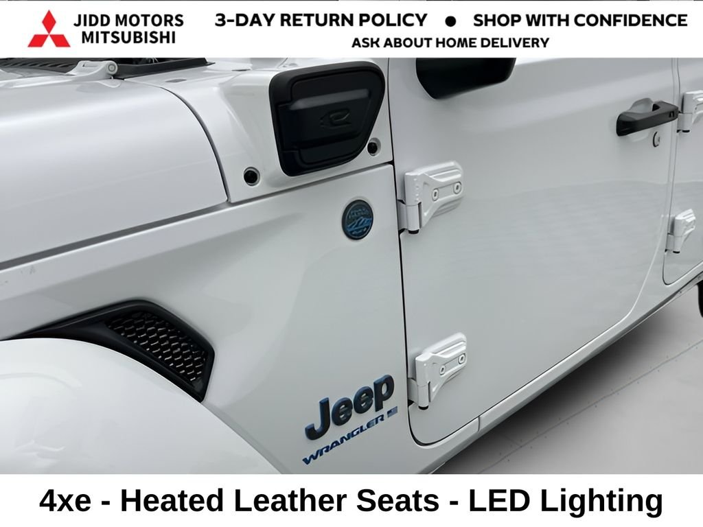 Used 2025 Bright White Clearcoat Jeep Sahara 4xe image 7