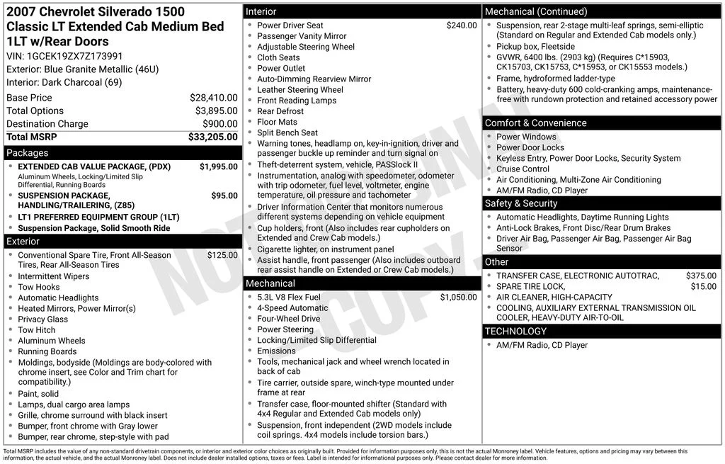 Used 2007 Blue Chevrolet Work Truck image 3