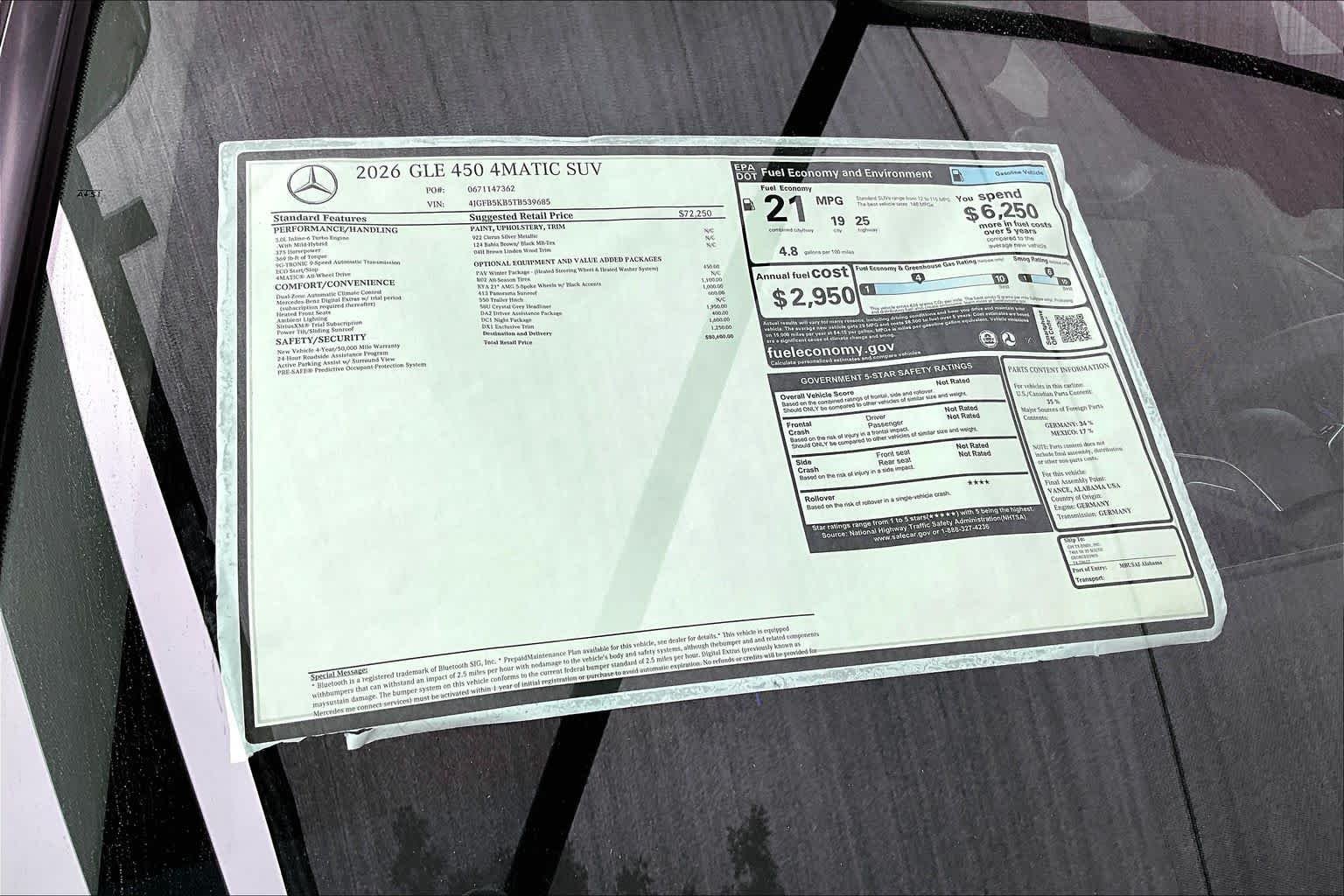 New 2026 Cirrus Silver Metallic Mercedes-Benz GLE 450 image 22