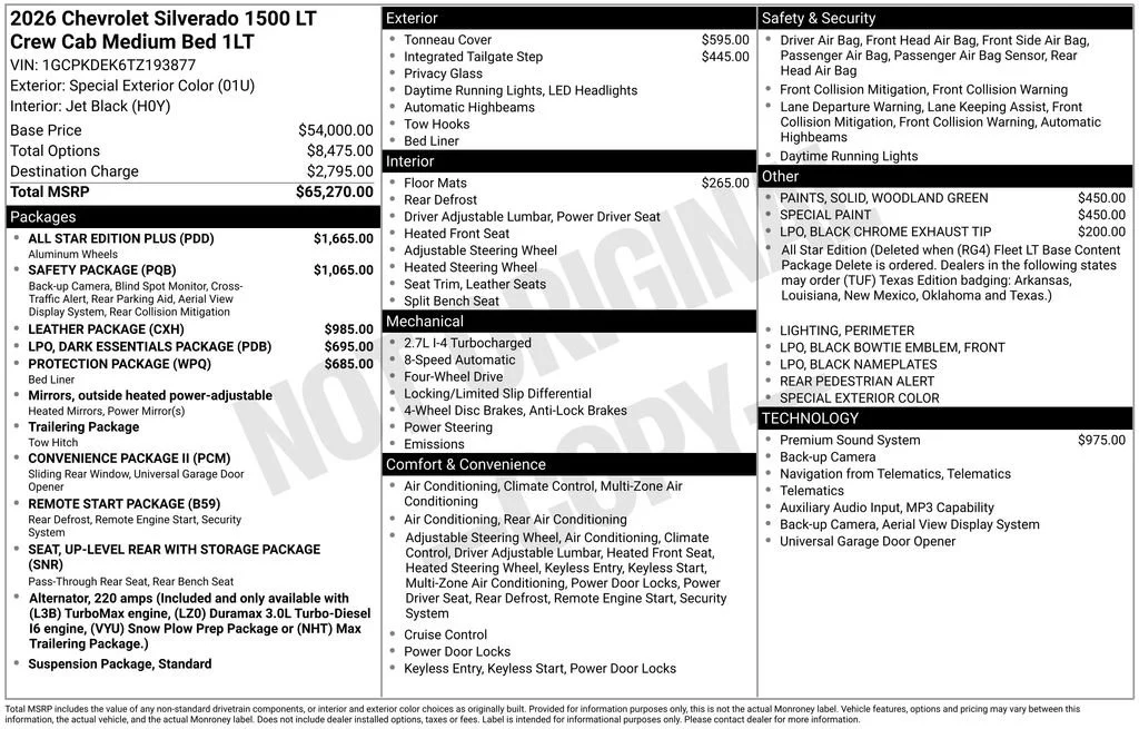 2026 Chevrolet Silverado 1500 LT 4X4 Crew Cab Short Box's photo
