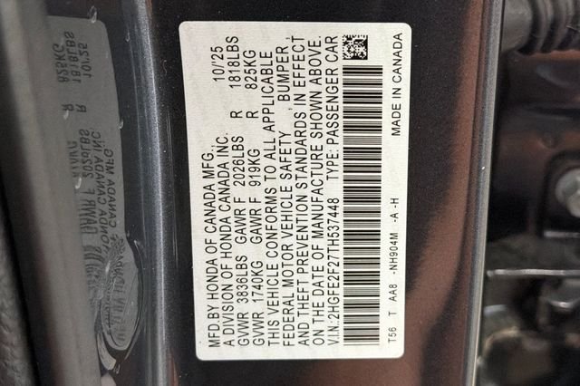 Certified Used 2026 Meteorite Gray Metallic Honda LX image 36