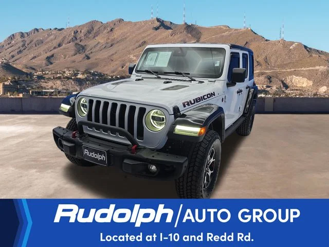 Used 2022 Bright White Clearcoat Jeep Unlimited Rubicon image 1