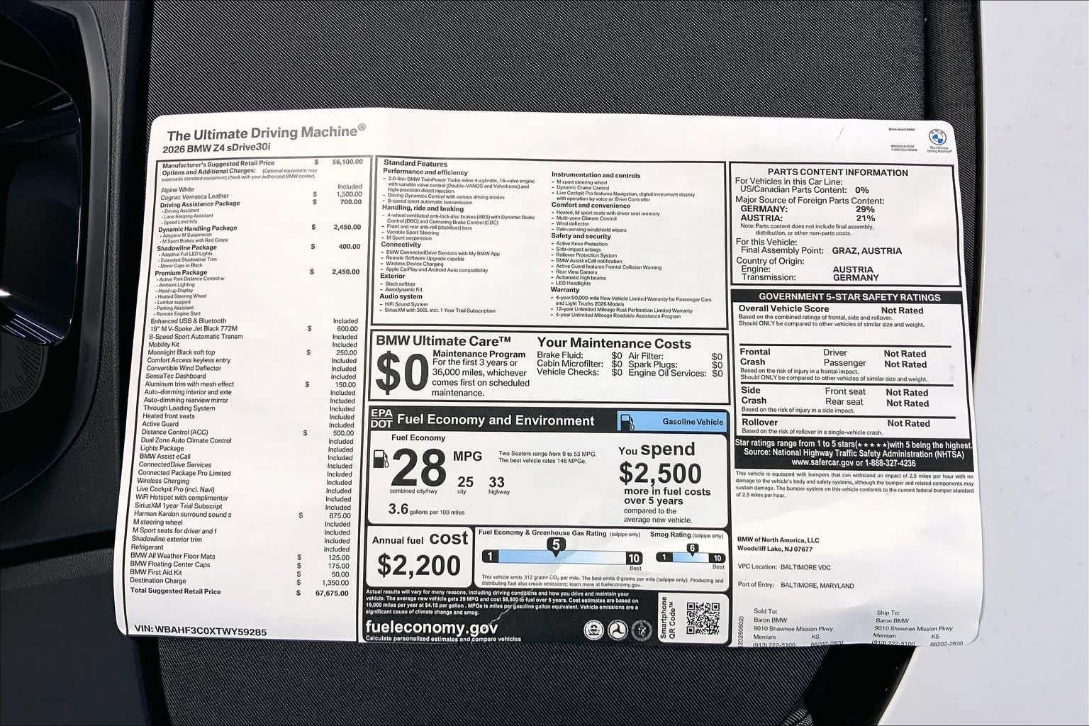 2026 BMW Z4 30i | CarEdge | CarEdge