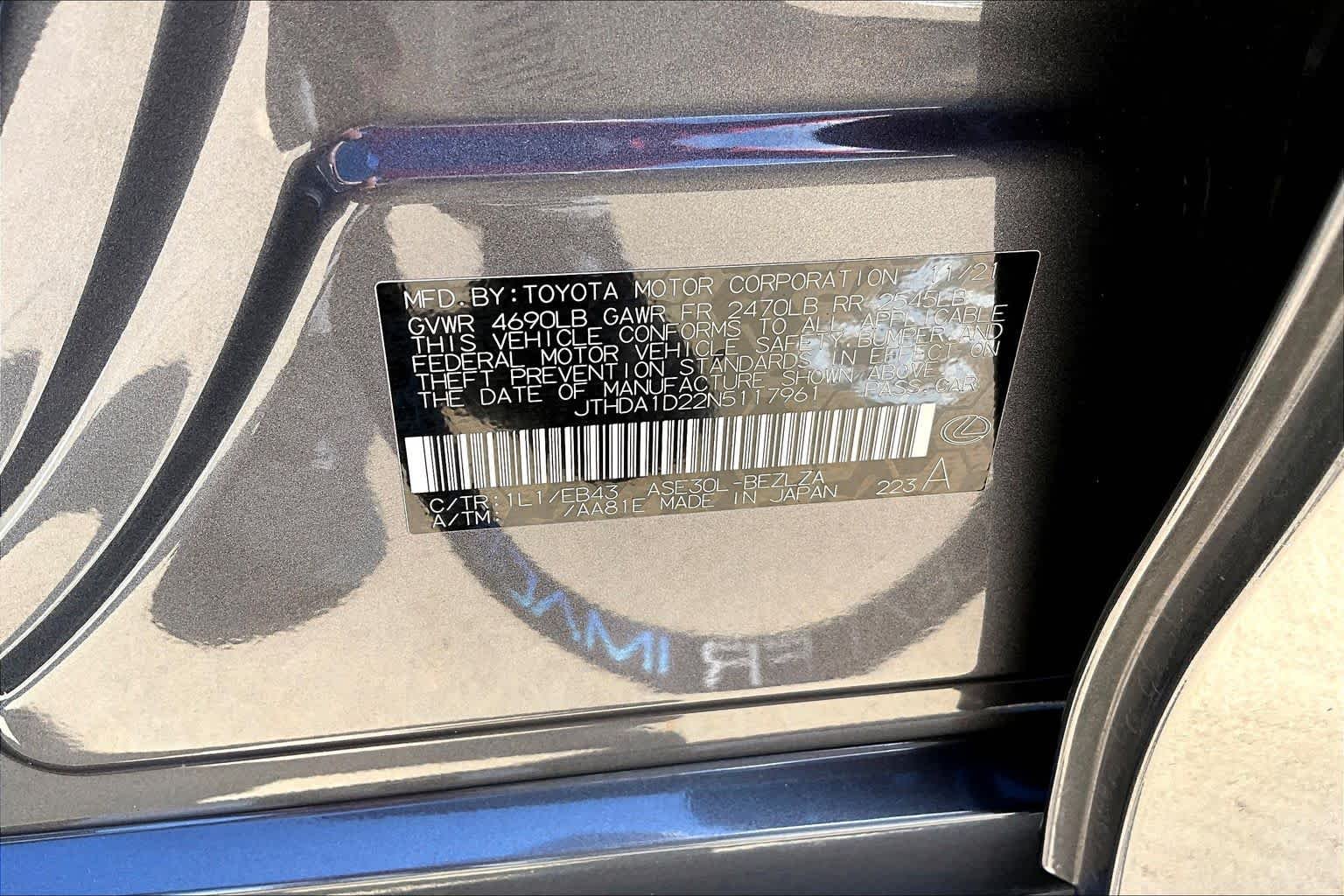 Used 2022 Cloudburst Gray Lexus  image 37