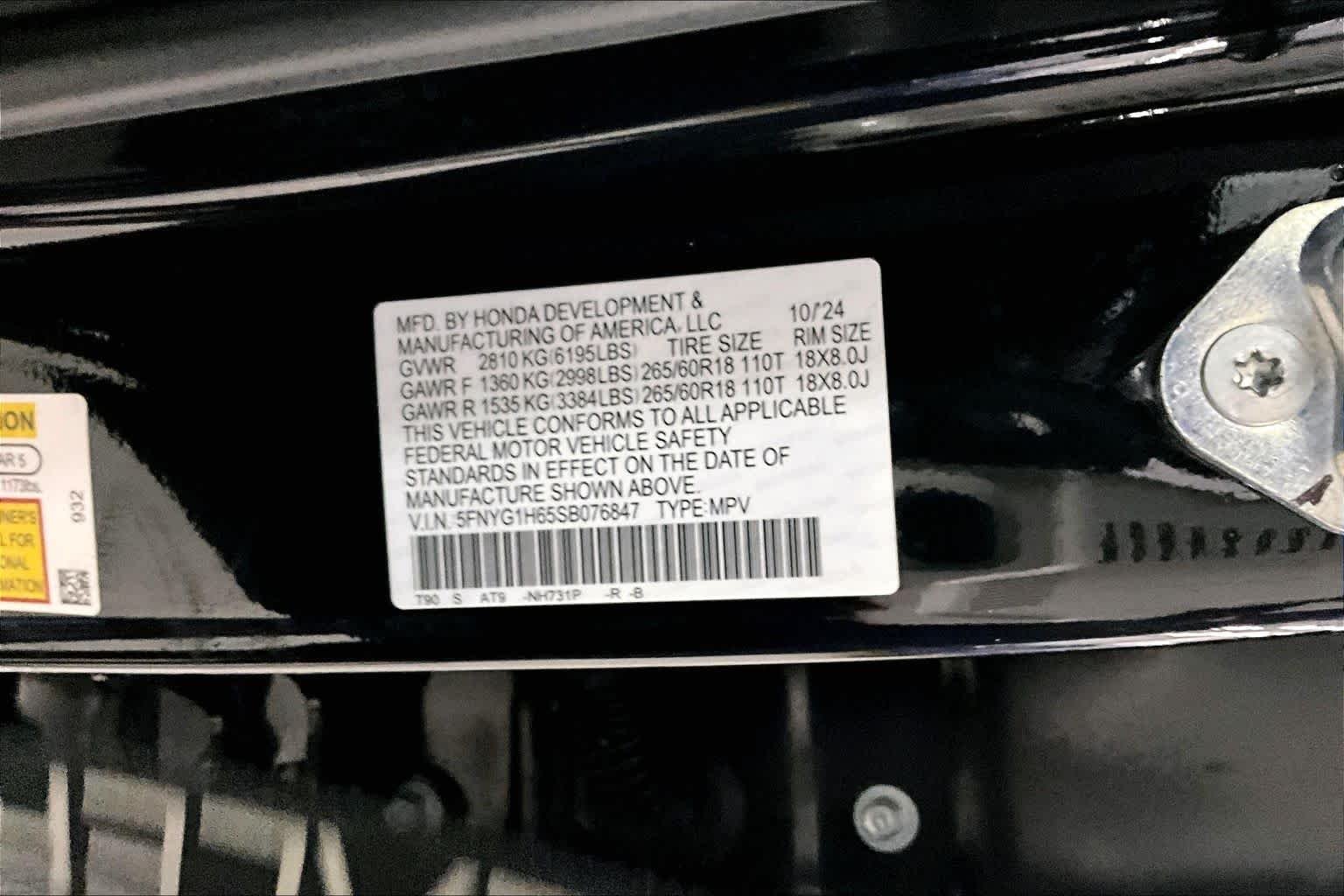Used 2025 Crystal Black Pearl Honda TrailSport image 36
