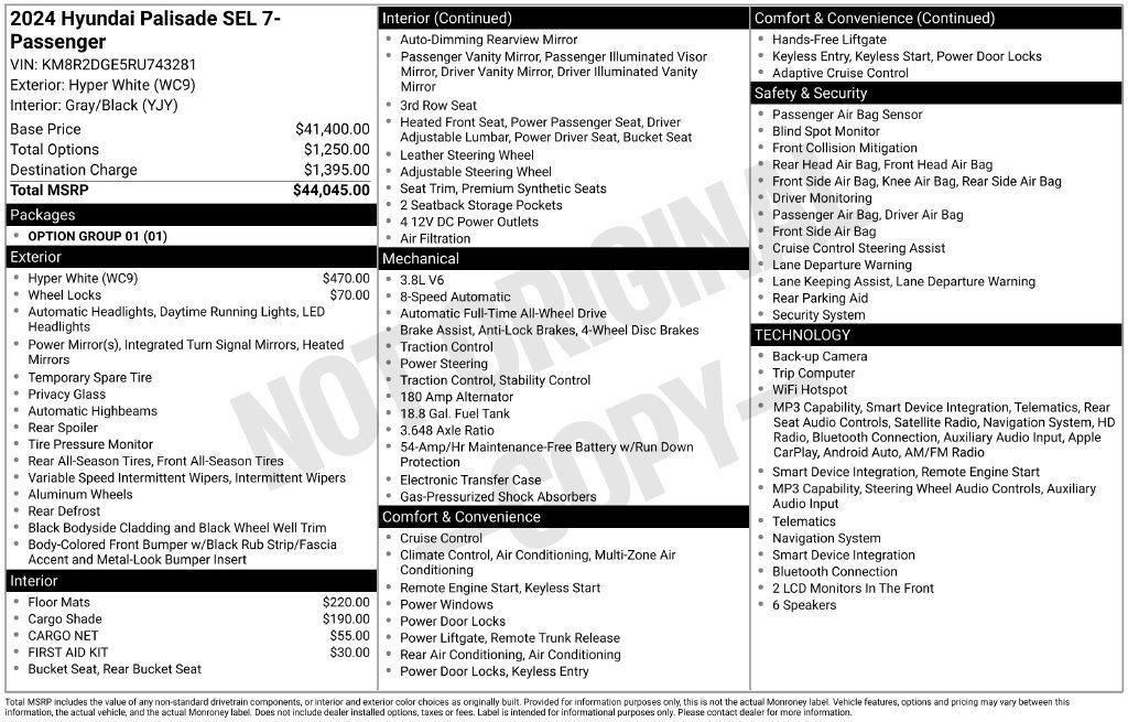 Certified Used 2024 White Hyundai SEL image 3