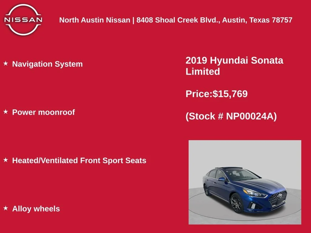 Used 2019 Blue Hyundai Limited image 11
