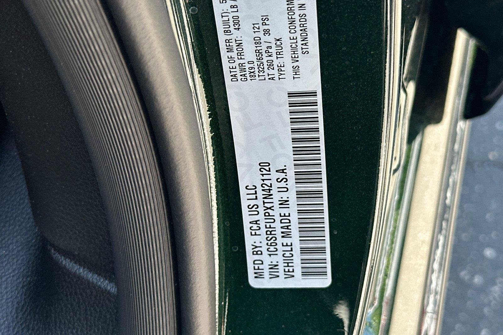 New 2026 Serrano Green Metallic Ram RHO image 28