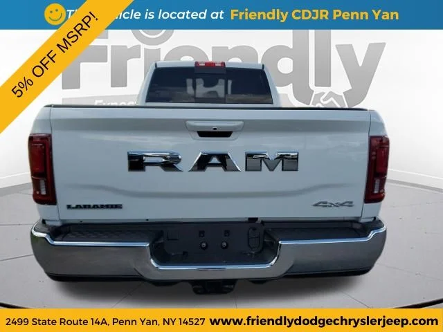 New 2026 Bright White Clear-Coat Exterior Paint RAM Laramie image 4