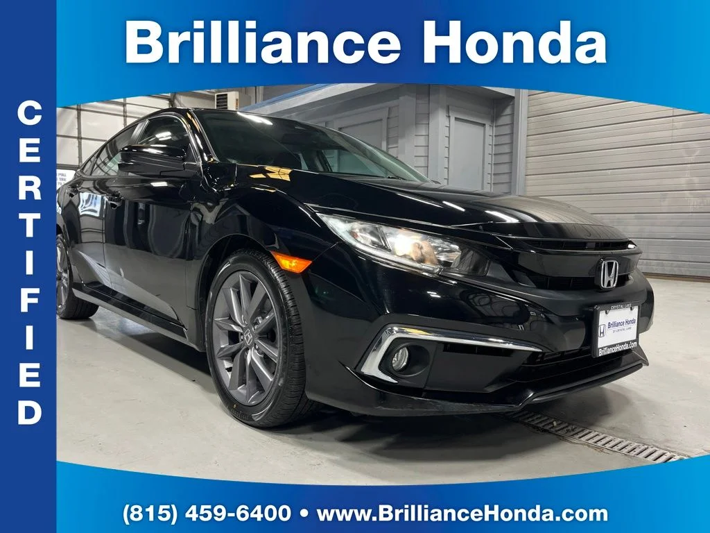 Certified Used 2019 Crystal Black Pearl Honda EX image 1