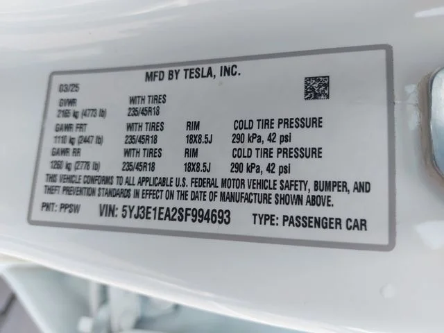 Used 2025 White Tesla Long Range image 34