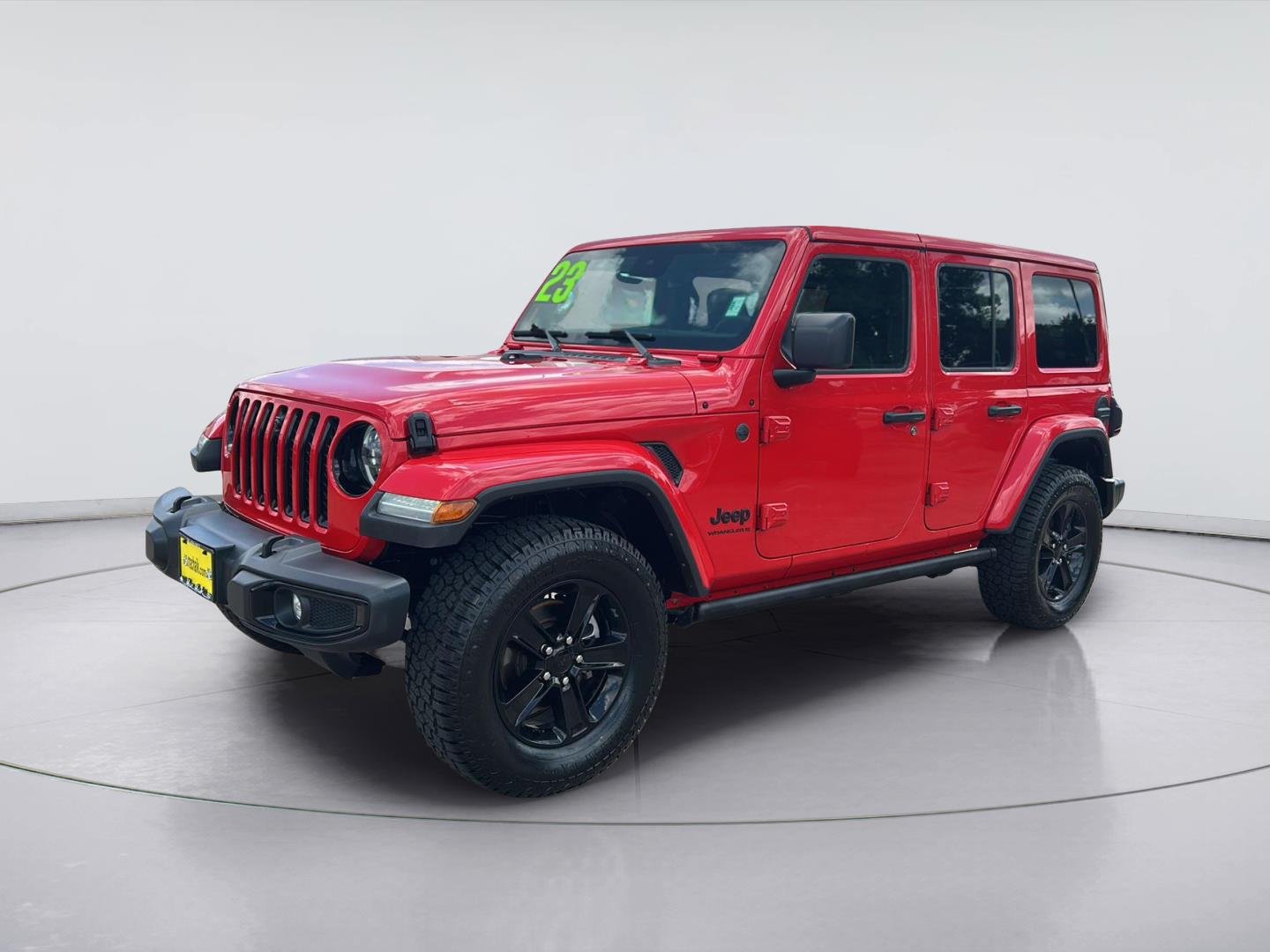 Used 2023 Firecracker Red Clearcoat Jeep Sahara Altitude image 1