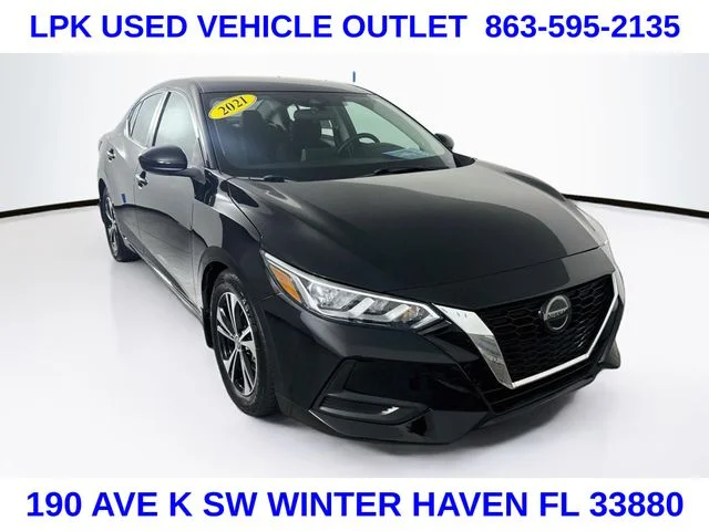 Certified Used 2021 Black Nissan SV image 1