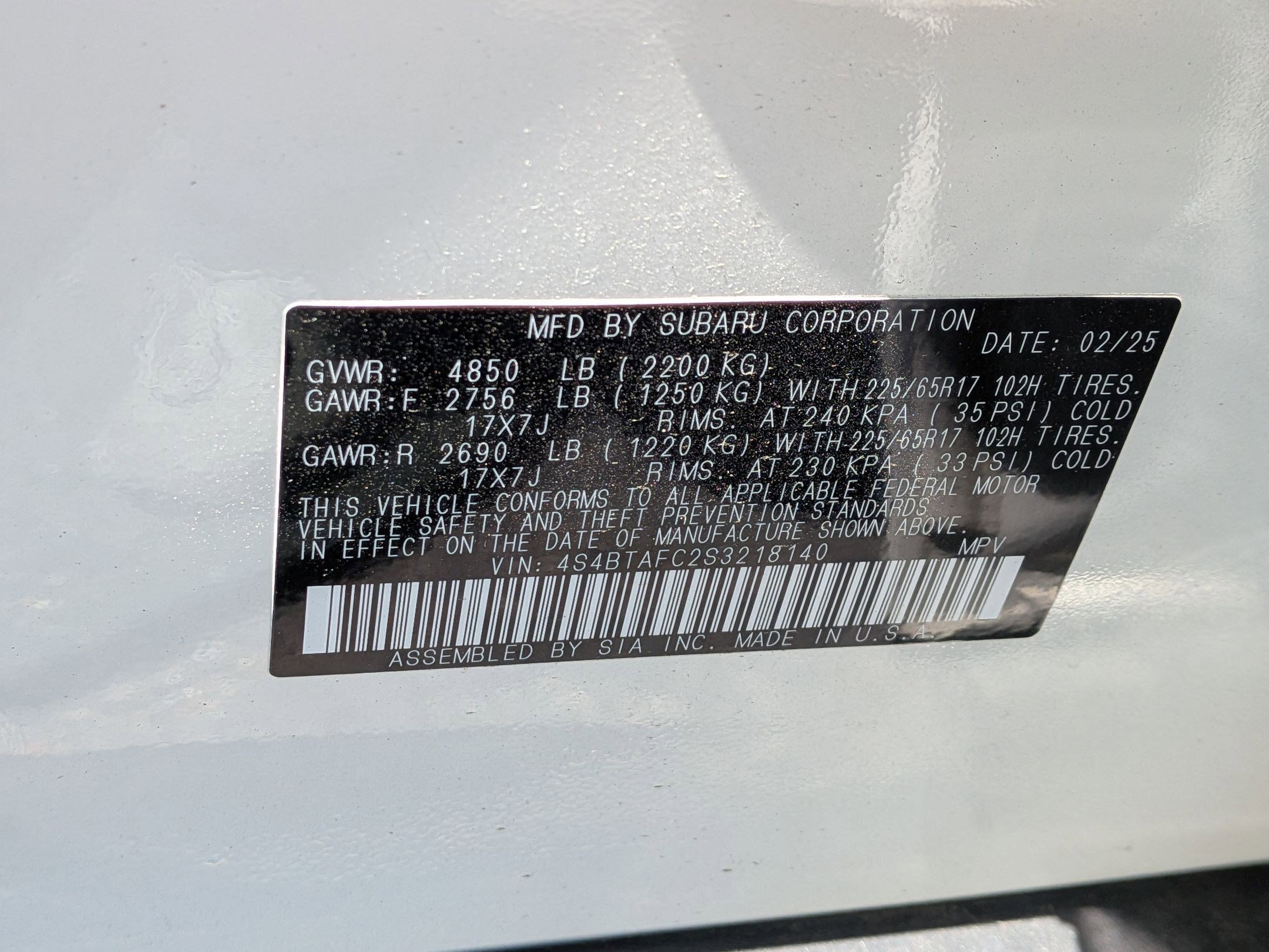 Certified Used 2025 White Subaru Premium image 31