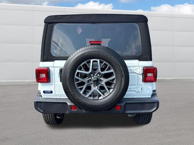 Used 2024 Bright White Clearcoat Jeep Sahara image 4