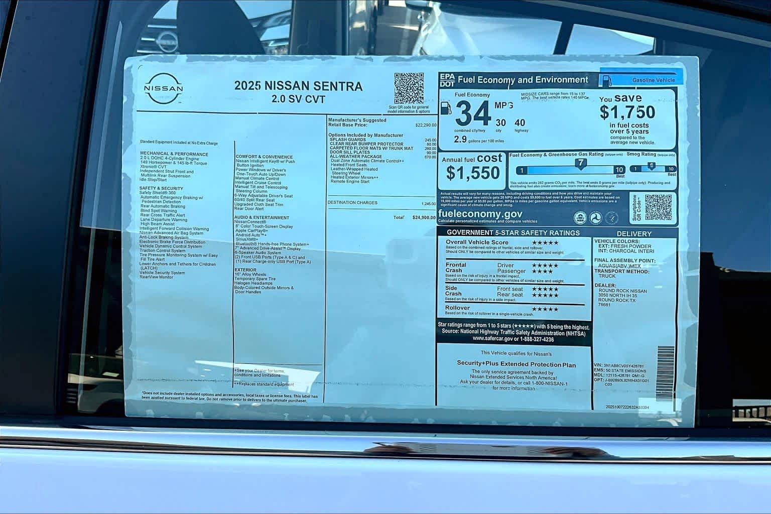 Certified Used 2025 Fresh Powder Nissan SV image 19