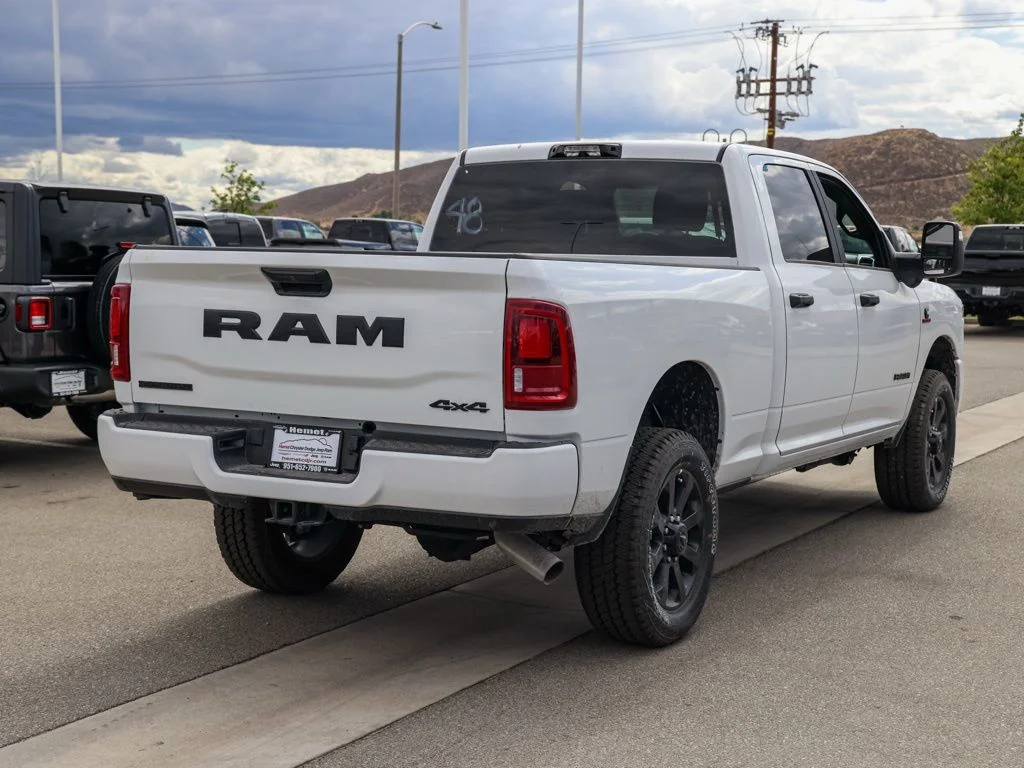 New 2026 Bright White Clear-Coat Exterior Paint RAM Big Horn Night Edition image 3