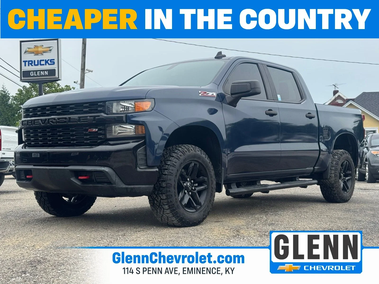 Used 2021 Blue Chevrolet Custom Trail Boss image 1