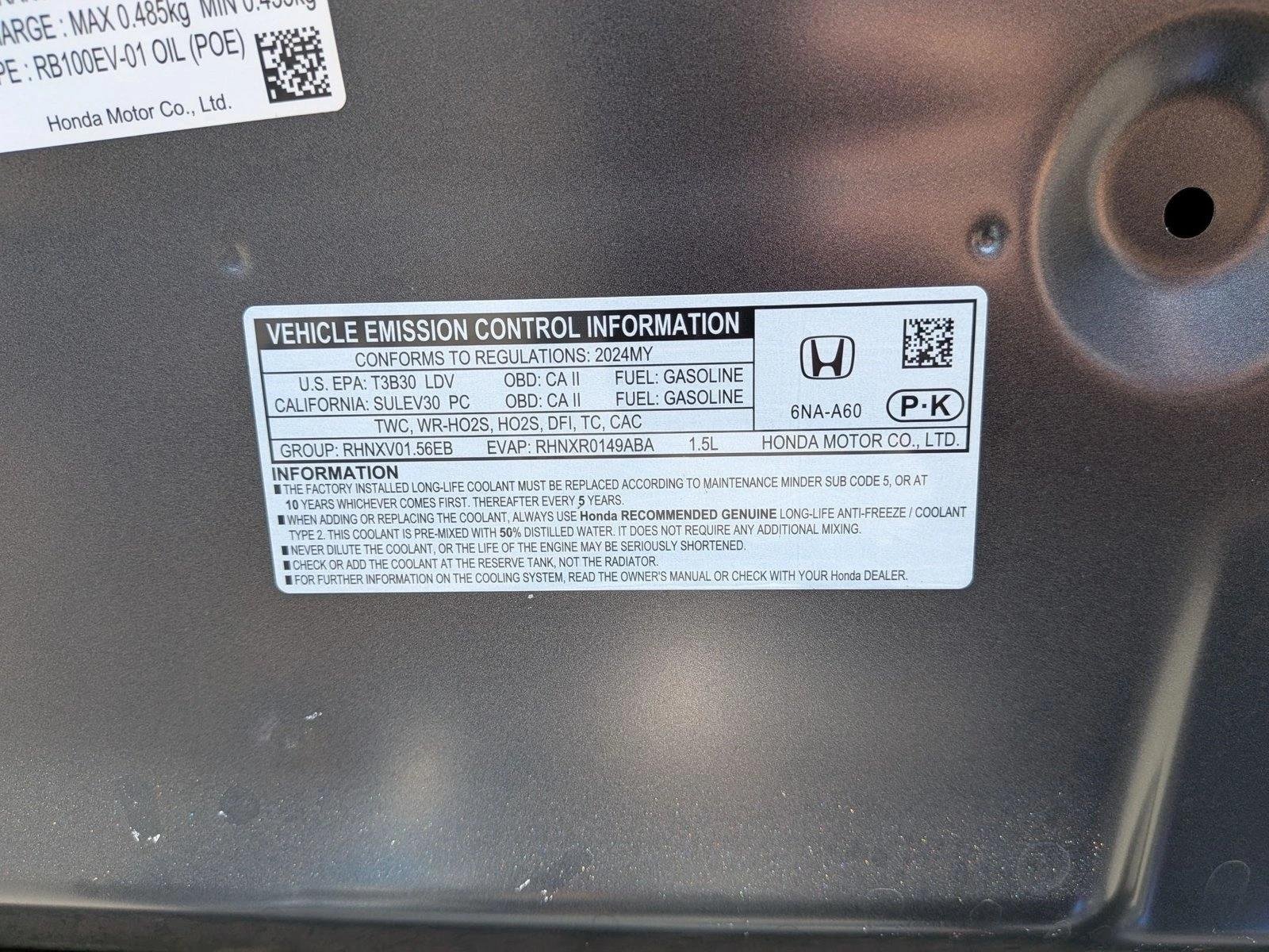 Used 2024 Meteorite Gray Metallic Honda EX image 24