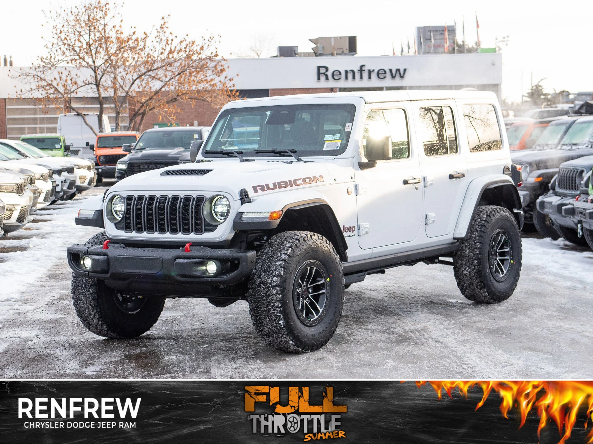 New 2026 White Jeep Rubicon X* 4 Door 4x4, 35 Inch Tires, Steel Bumpers image 1